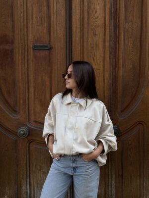 Veste oversize effet suede AUDE (plusieurs coloris)