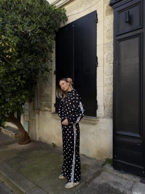 Pantalon style jogging à pois ÉLÉA (plusieurs coloris + veste assortie)